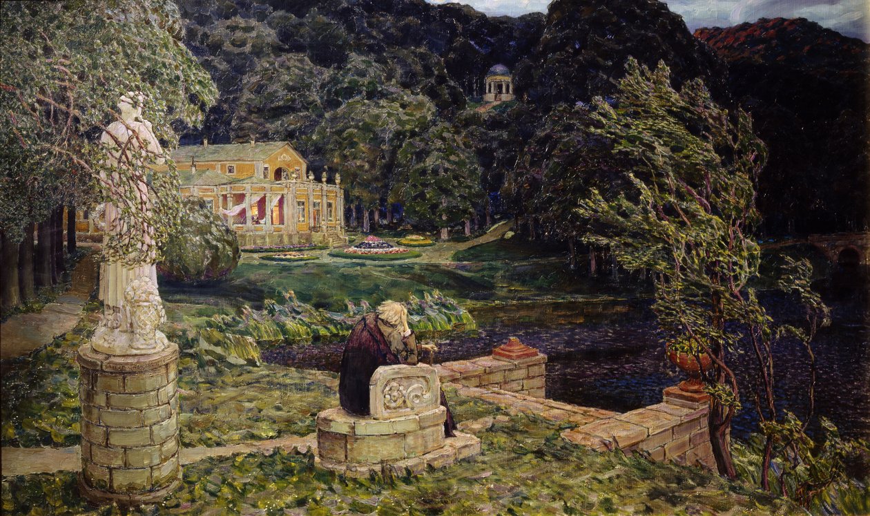 A régi parkban. Minden a múltban, 1926 alkotó: Apollinari Mikhailovich Vasnetsov