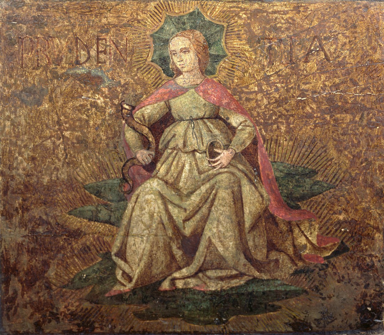 Az óvatosság allegóriája, egy kasszon véglapja, 1460-65 körül (tempera a panelen) (lásd: 76870) alkotó: Apollonio di Giovanni