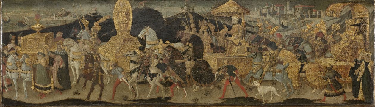Darius menetel az Issus-i csatába Dareiosz távozása az Issus-i csatába alkotó: Apollonio di Giovanni (workshop of)