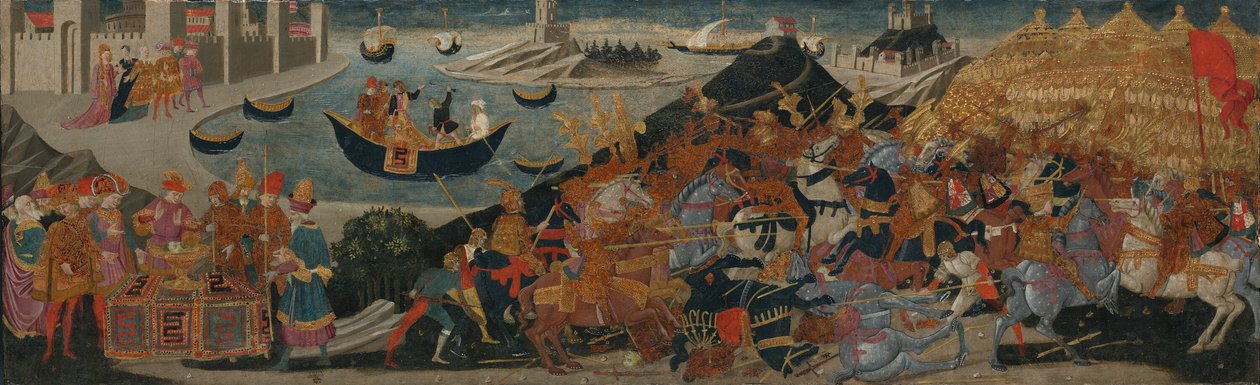 A pharsalusi csata és Pompeius halála alkotó: Apollonio di Giovanni