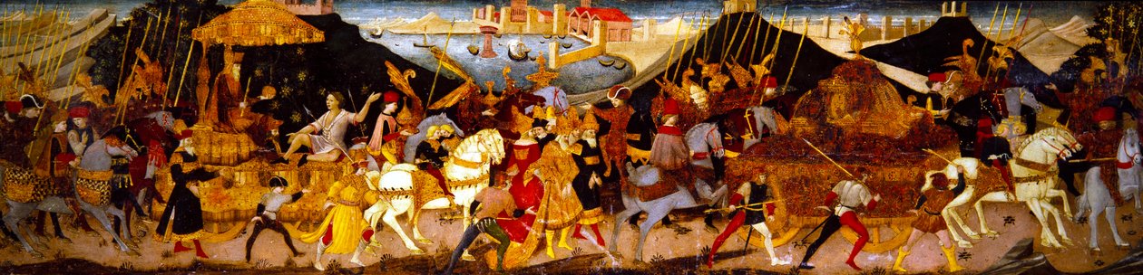 Cassone Panel, Caesar diadala (panelen) alkotó: Apollonio di Giovanni di Tommaso