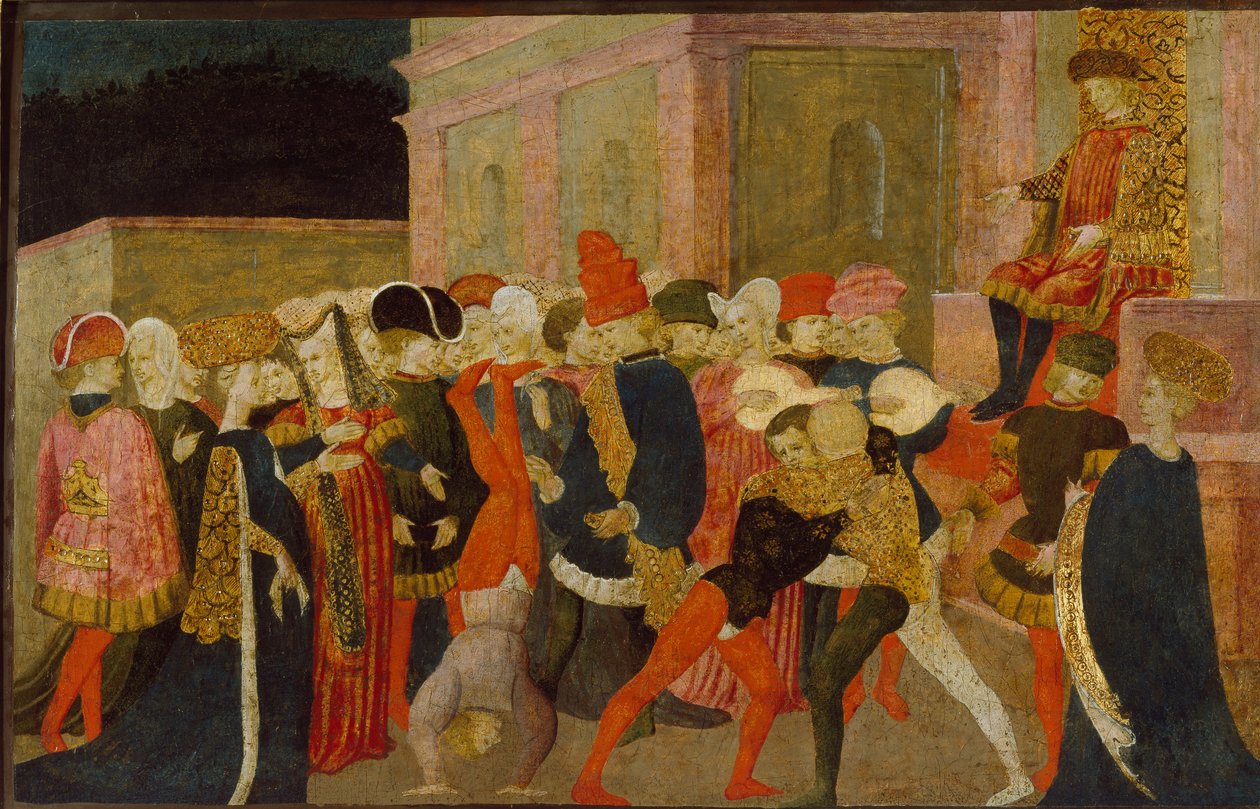 A szabin nők megerőszakolása, 15. század alkotó: Apollonio di Giovanni di Tommaso