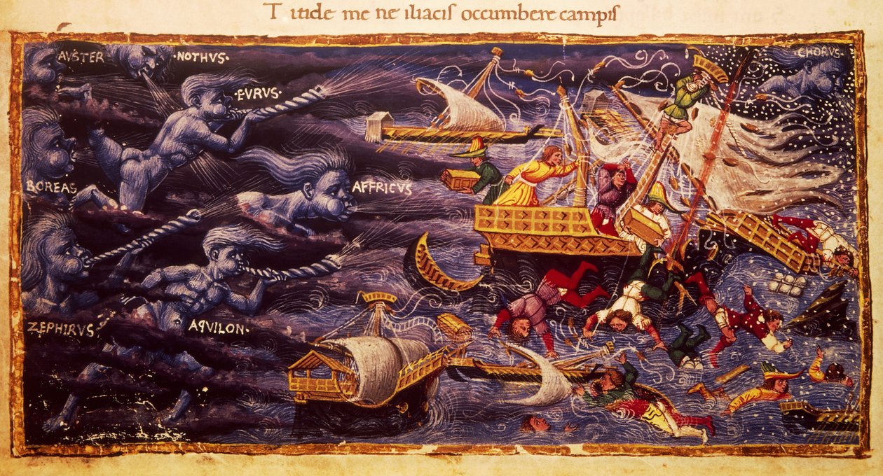 Vergilius kézirata Aeneis részletével, Apollonio di Giovanni (1415 vagy 1417-1465) alkotó: Apollonio di Giovanni di Tommaso