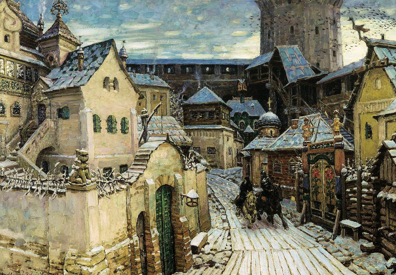 A Heralds, Reggel a Kremlben, 1913. alkotó: Appolinari Mikhaylovich Vasnetsov