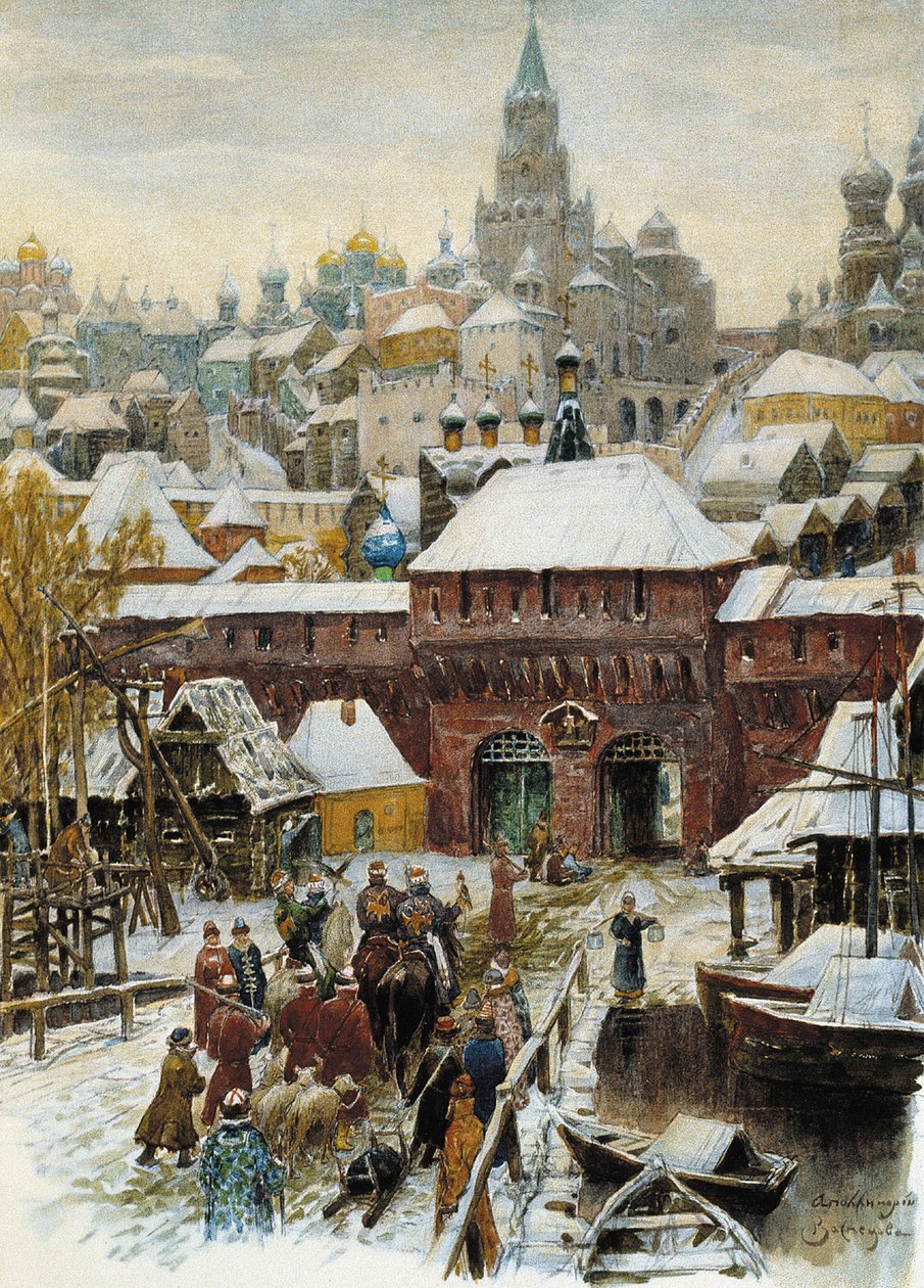 Moszkva a 17. században, a 19. század vége - a 20. század eleje. alkotó: Appolinari Mikhaylovich Vasnetsov