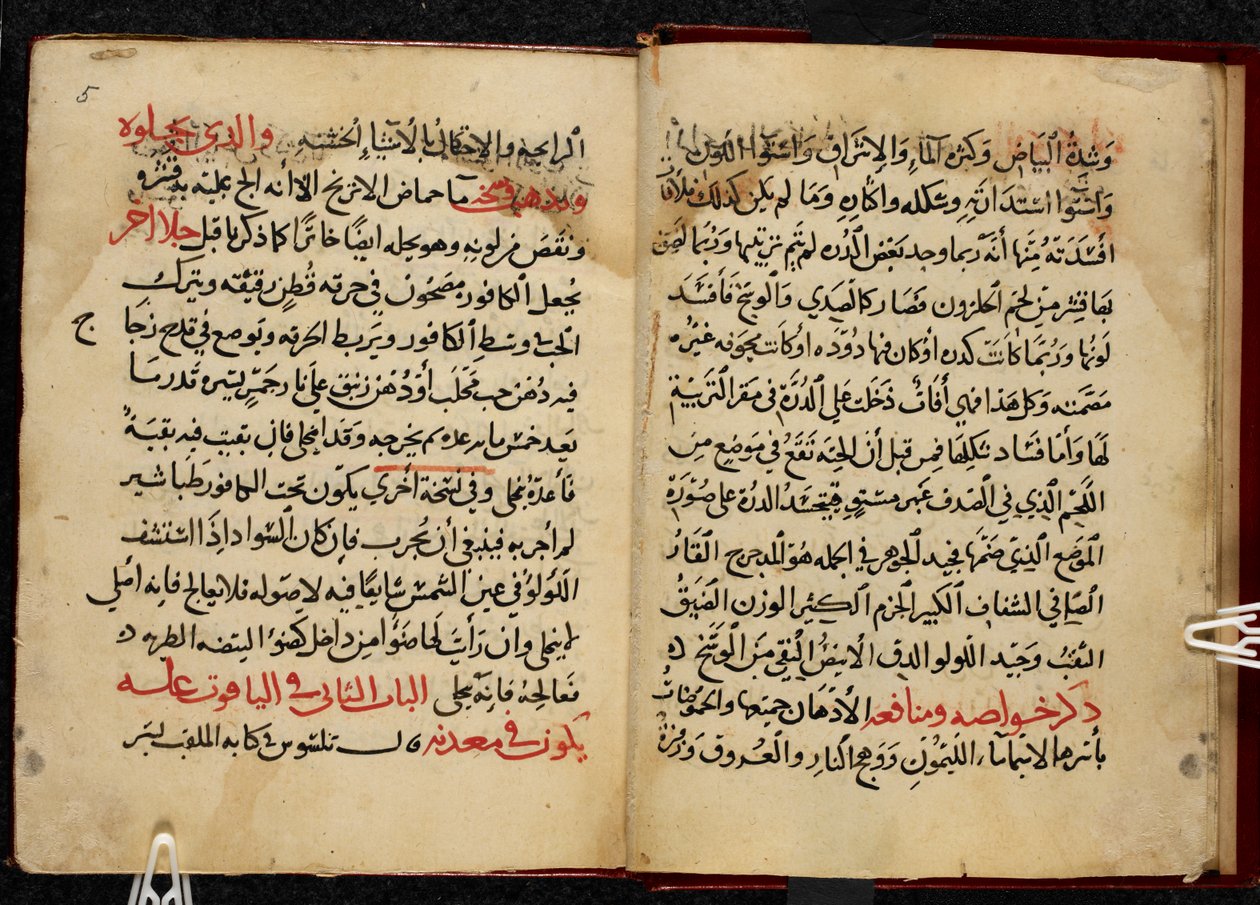 Oldalak Ahmad bin Juszuf Al-Tifasi Kitab al-Ahjar, azaz a drágakövekről szóló könyvének 799-ben/KK 1397-ben másolt kéziratából. Or. 1198 alkotó: Arabic School