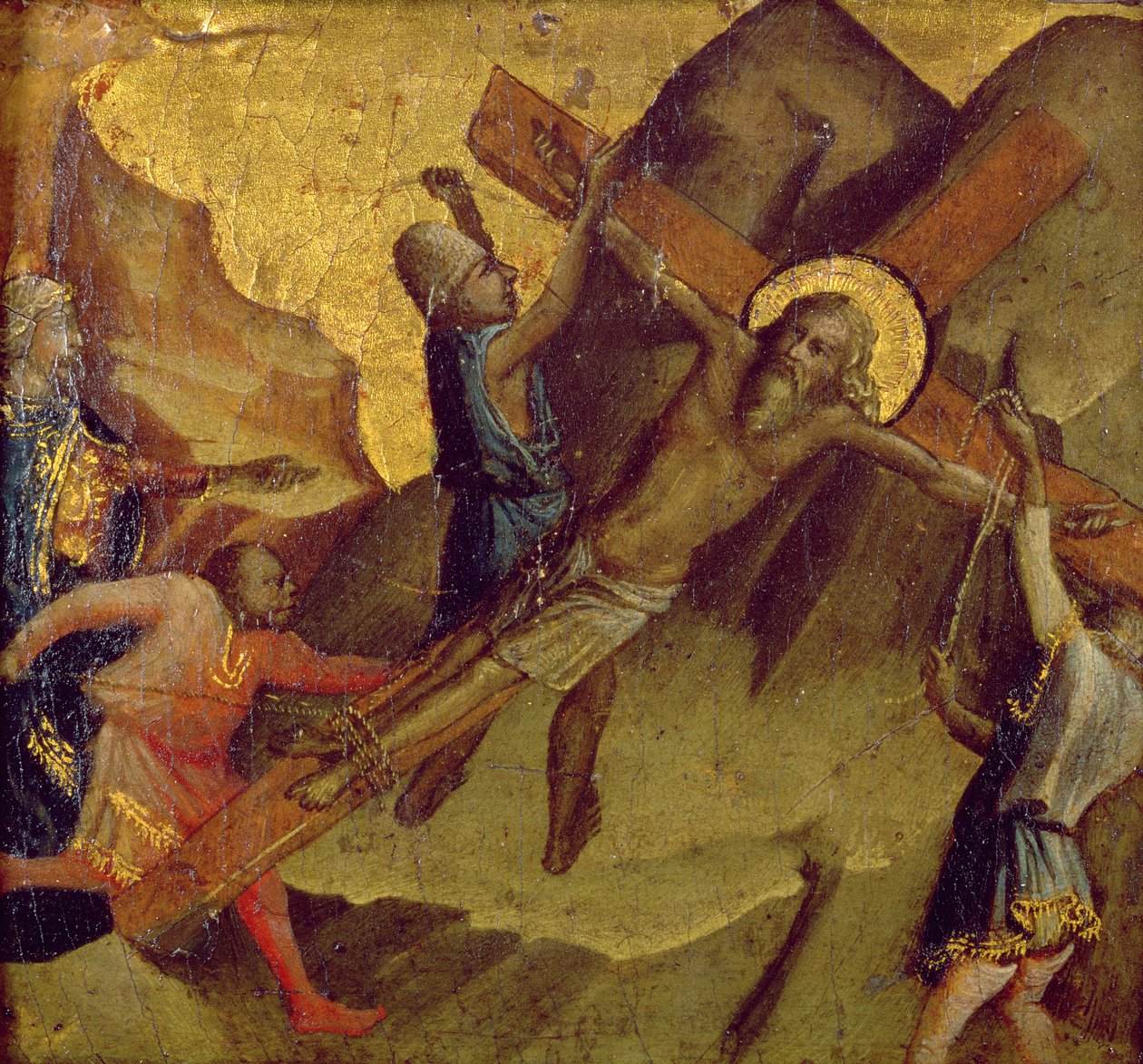 Szent András mártíromsága (panel) alkotó: Arcangelo di Cola da Camerino