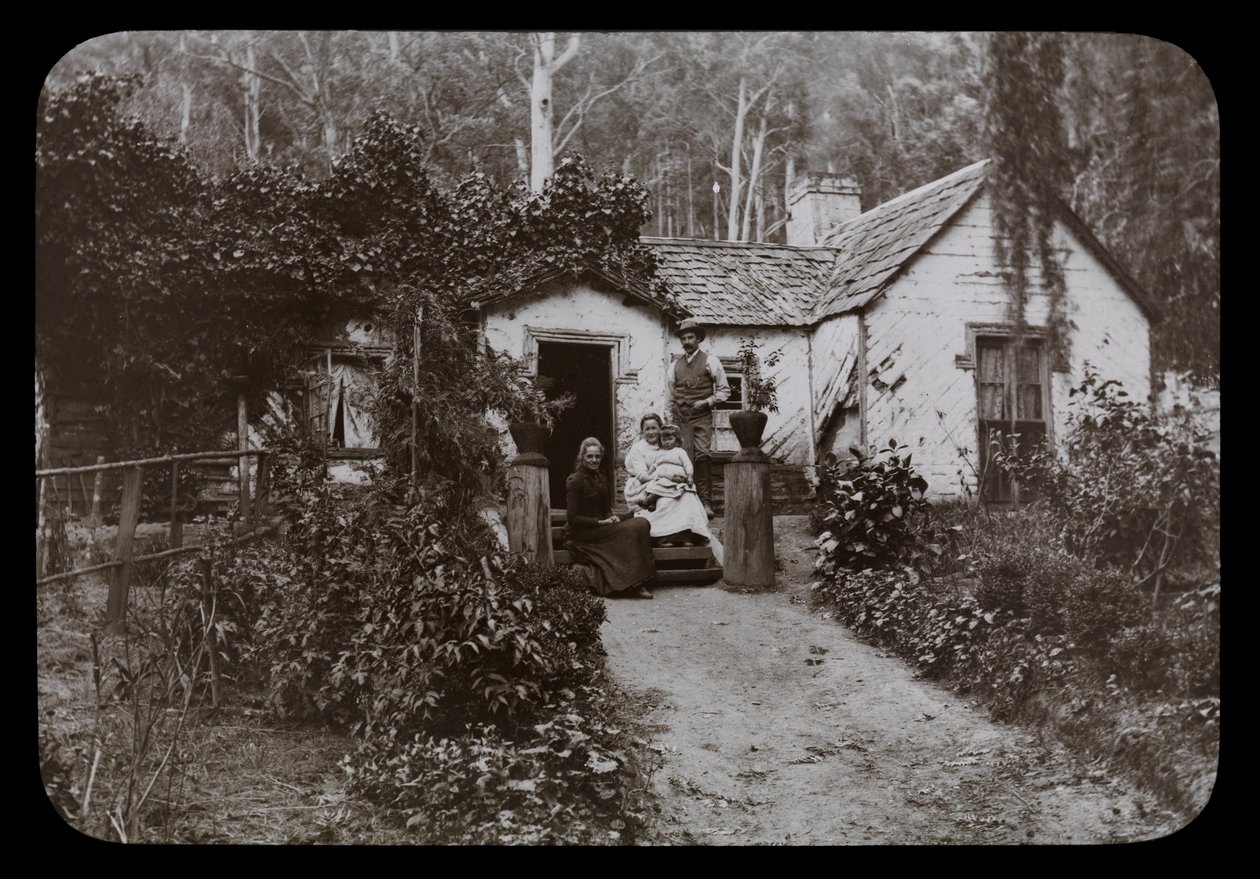 Erdész kunyhója, Ferntree Gully alkotó: Archibald James Campbell