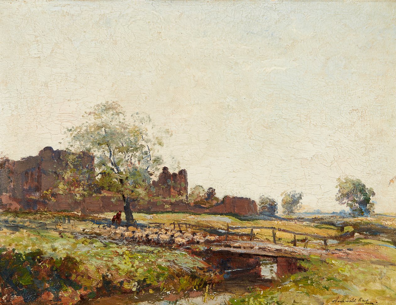 Kenilworth kastély (olaj a fedélzeten) alkotó: Archibald Kay