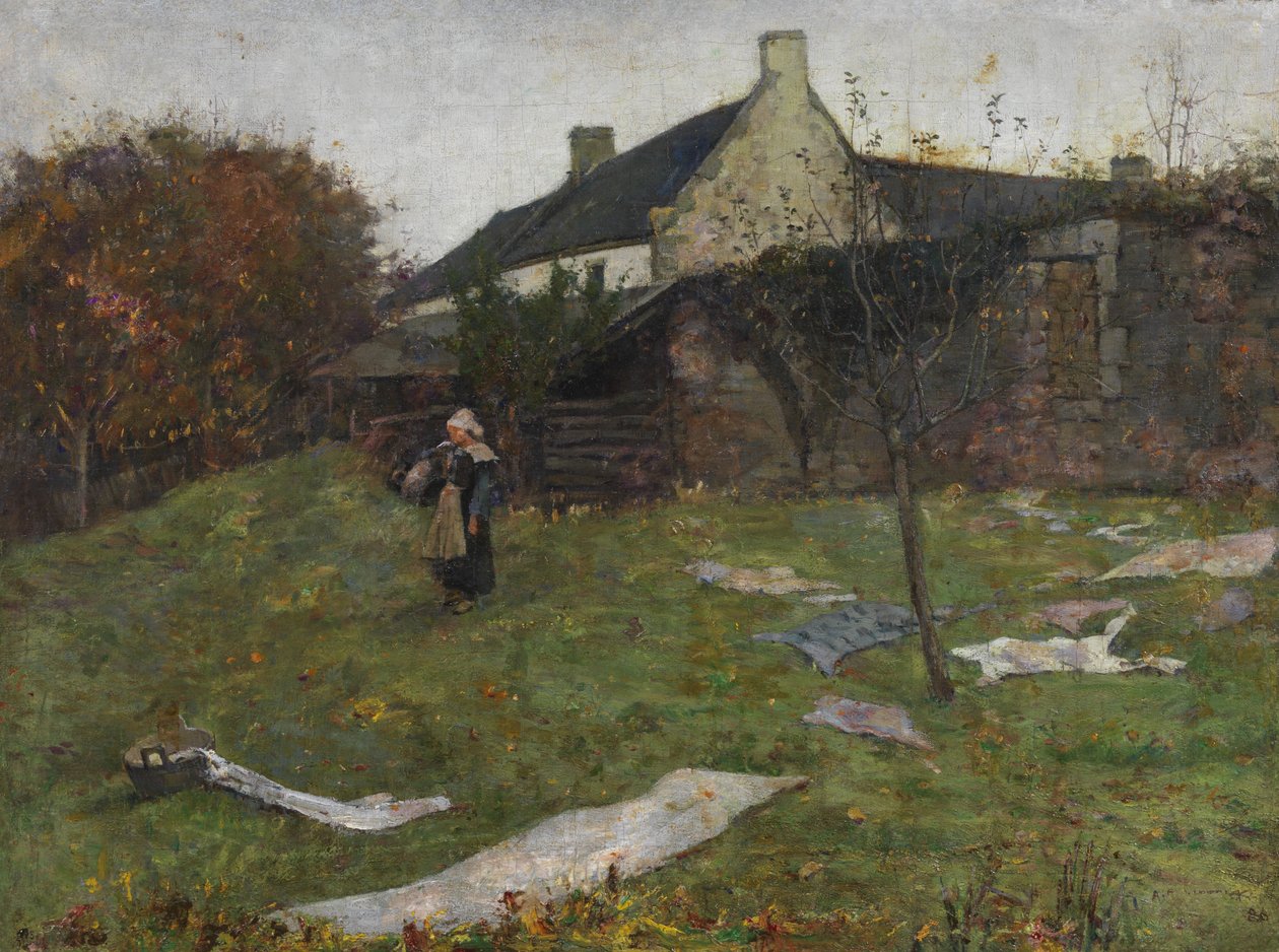 Gauguin Stúdiójának hátoldala alkotó: Archibald Standish Hartrick