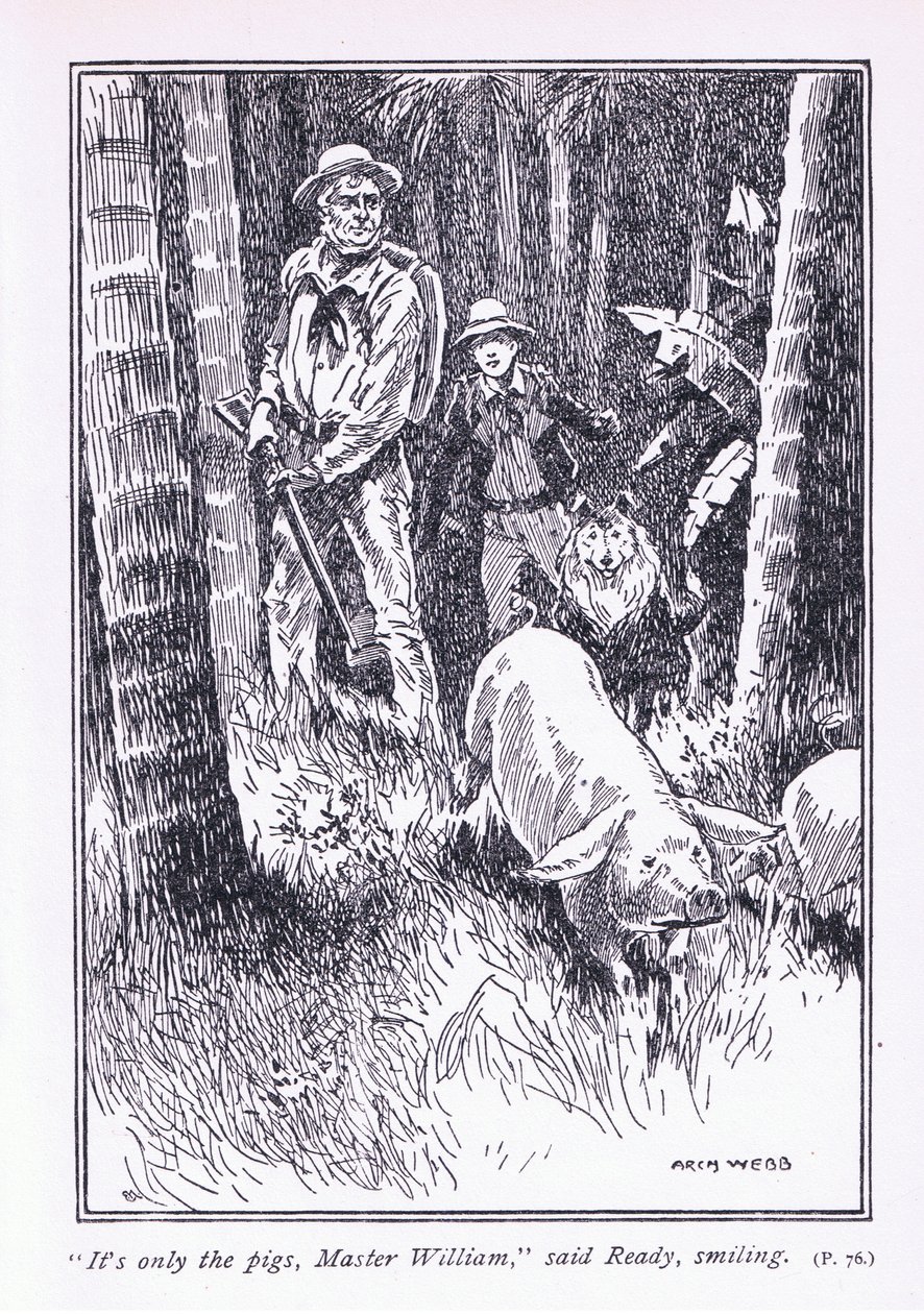 Csak a disznók, mondta William mester, az 1900-as évek alkotó: Archibald Webb