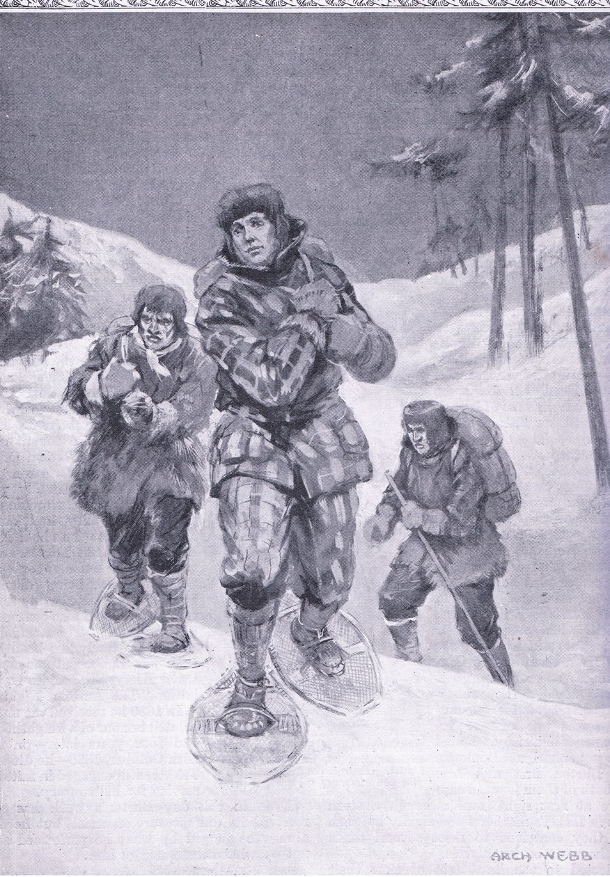 A nyomtalan pazarláson keresztül Labradorba (Donald Smith), illusztráció a Cassells Romance of Famous Lives-ból, 1940 körül alkotó: Archibald Webb