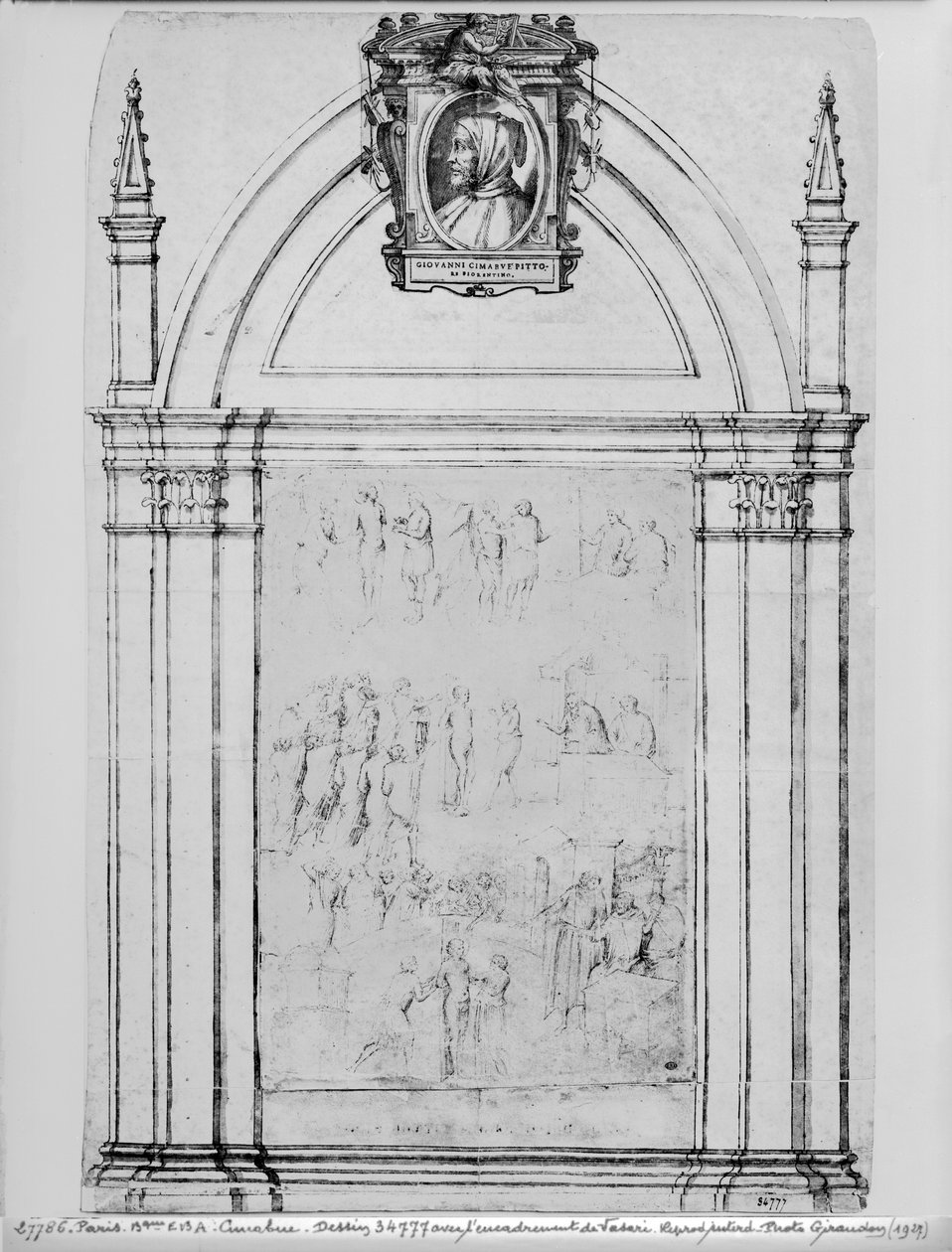 Jelenetek egy szent életéből (toll, tinta és barna mosás papíron) alkotó: Aretino Luca Spinello or Spinelli