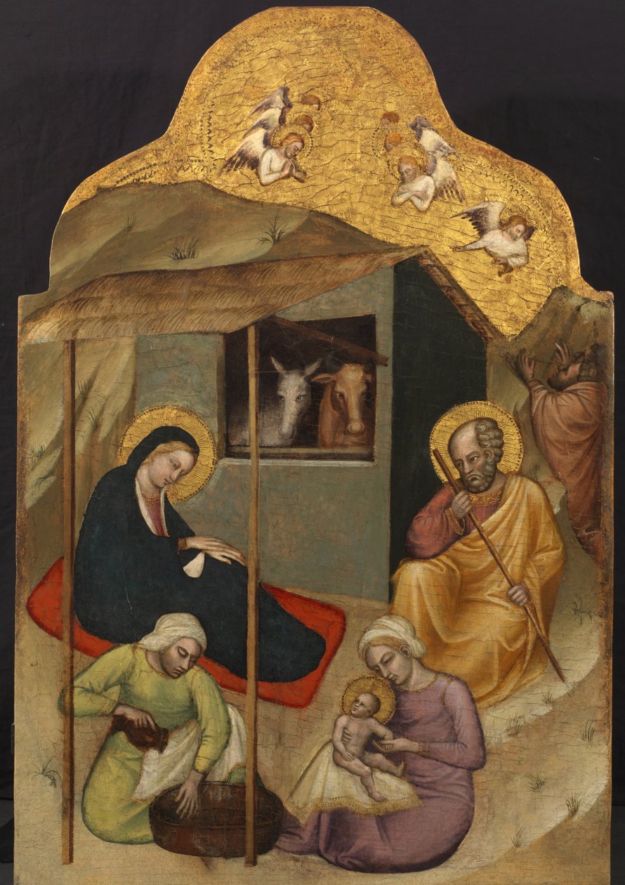 Születés, 1380 körül alkotó: Aretino Luca Spinello or Spinelli