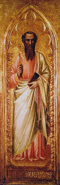 Szent Bartholemeus (olaj, tábla) alkotó: Aretino Luca Spinello or Spinelli
