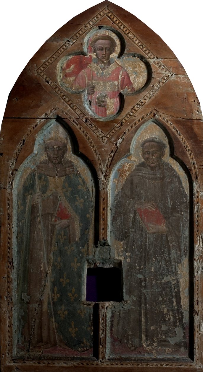 Toulouse-i Szent Lajos és Páduai Szent Antal Szent Istvánnal alkotó: Aretino Luca Spinello or Spinelli