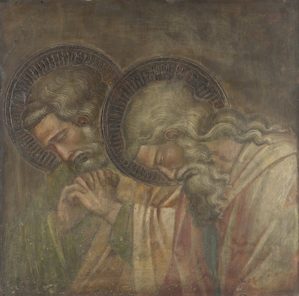 Két haloed gyászoló, 1390 körül alkotó: Aretino Spinello