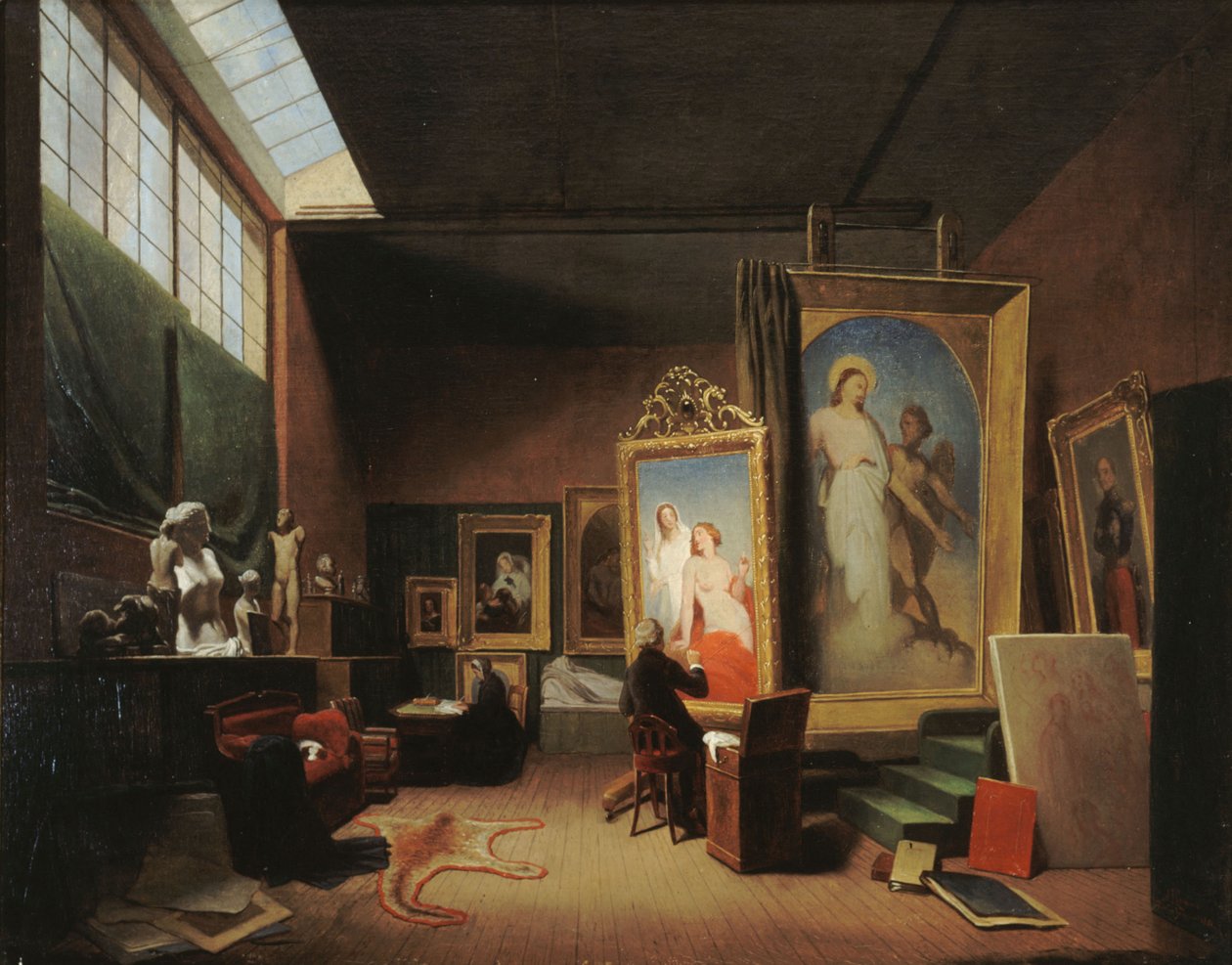 Atelier dAry Scheffer, rue Chaptal, 1851. alkotó: Arie Johannes Lamme