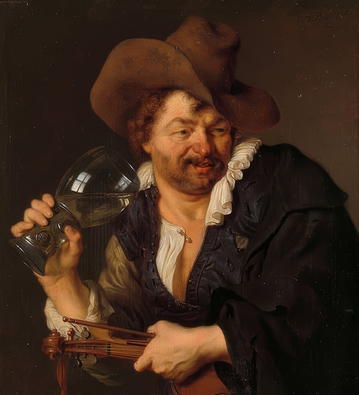 A vidám hegedűs. 1660-80 alkotó: Arie de Vois