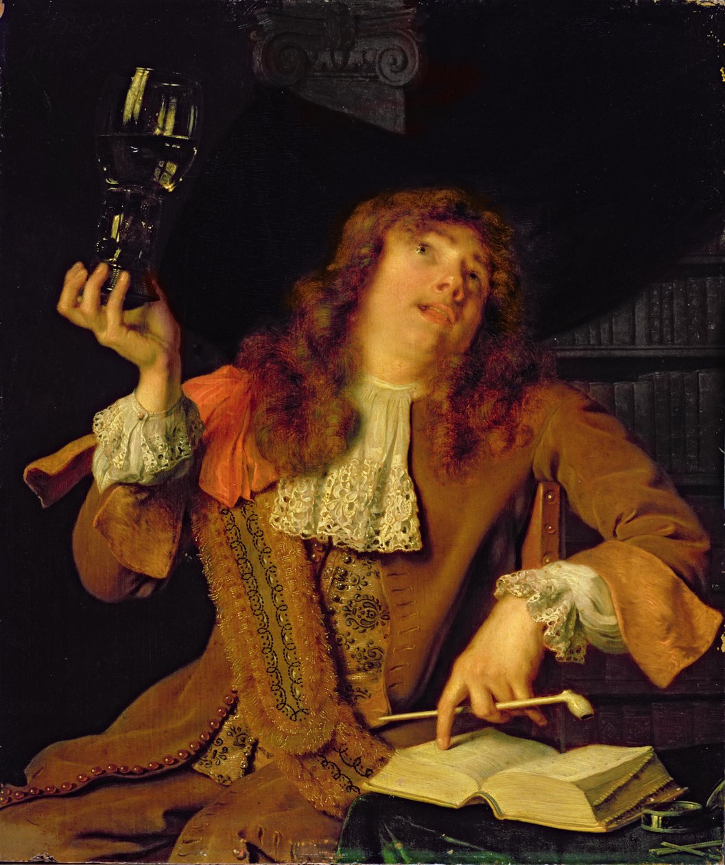 The Wanton Student, 1678 (olaj a tölgyre) alkotó: Arie de Vois