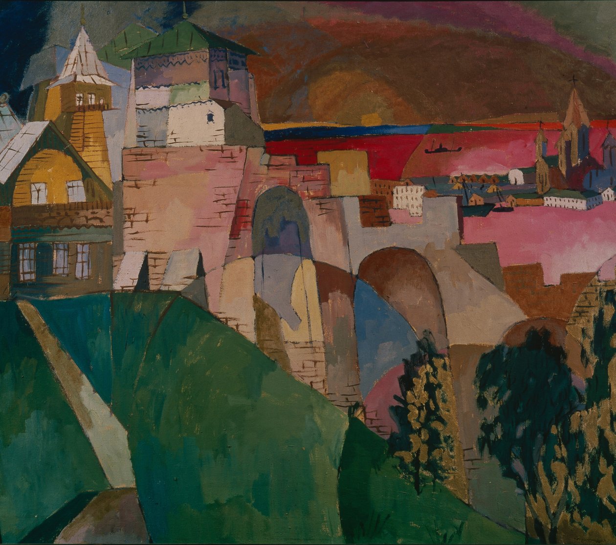 Nyizsnyij Novgorod, 1915 alkotó: Aristarkh Vasilievic Lentulov