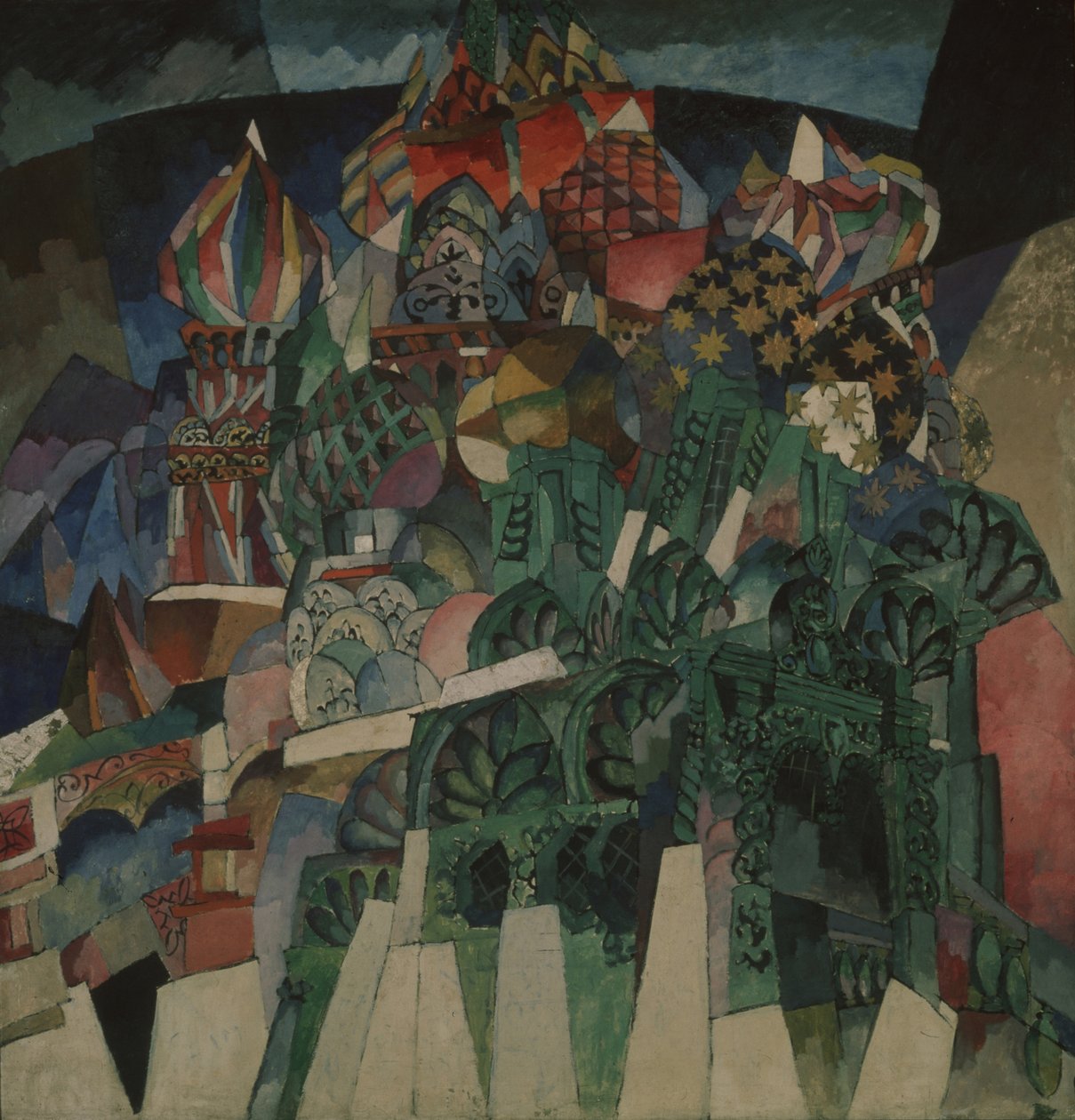 A Bazil-székesegyház, 1913 alkotó: Aristarkh Vasilievic Lentulov