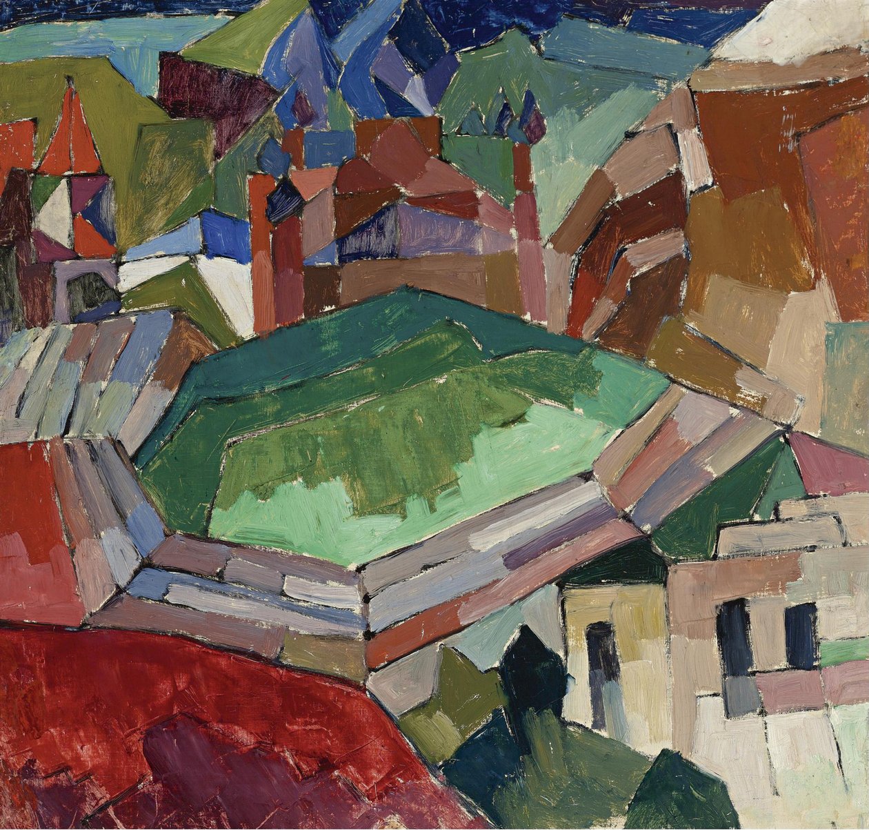 Város Dél-Oroszországban, 1914-1916 alkotó: Aristarkh Vasilievic Lentulov