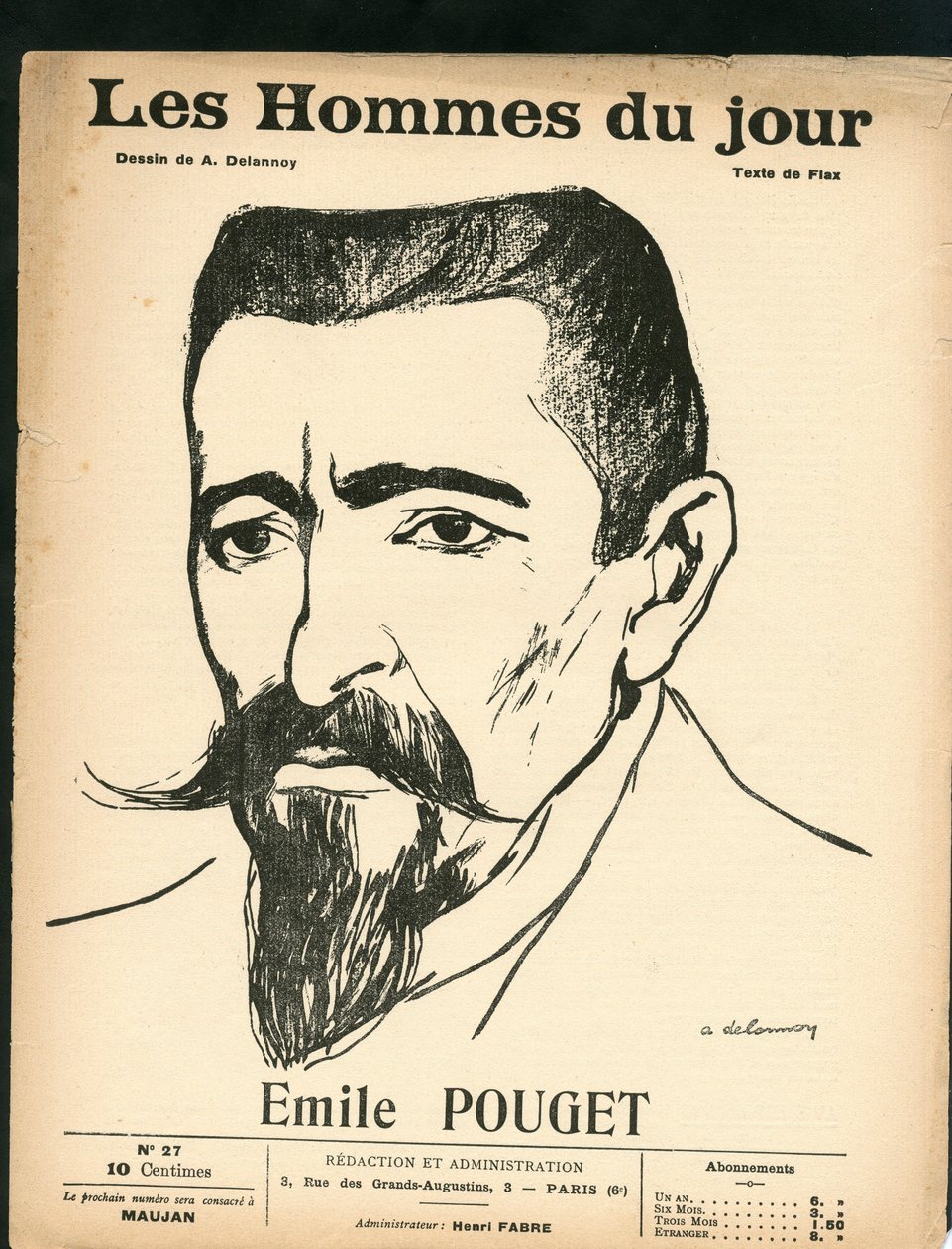 A „” The Men of the Day”” címlapja, 27. szám, január 1 alkotó: Aristide Delannoy