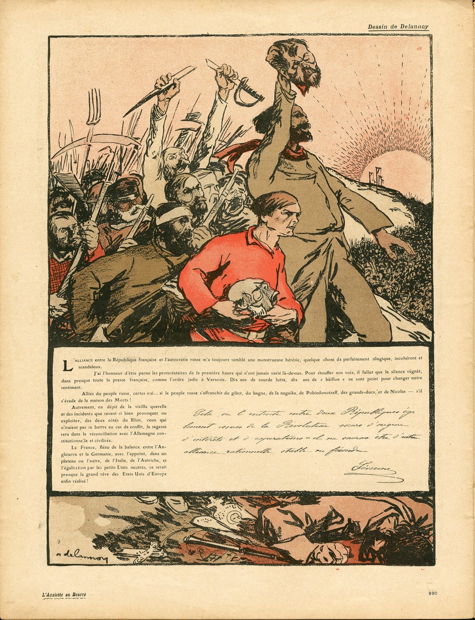 The Butter Plate, 222. szám, Szatirikus színekben alkotó: Aristide Delannoy