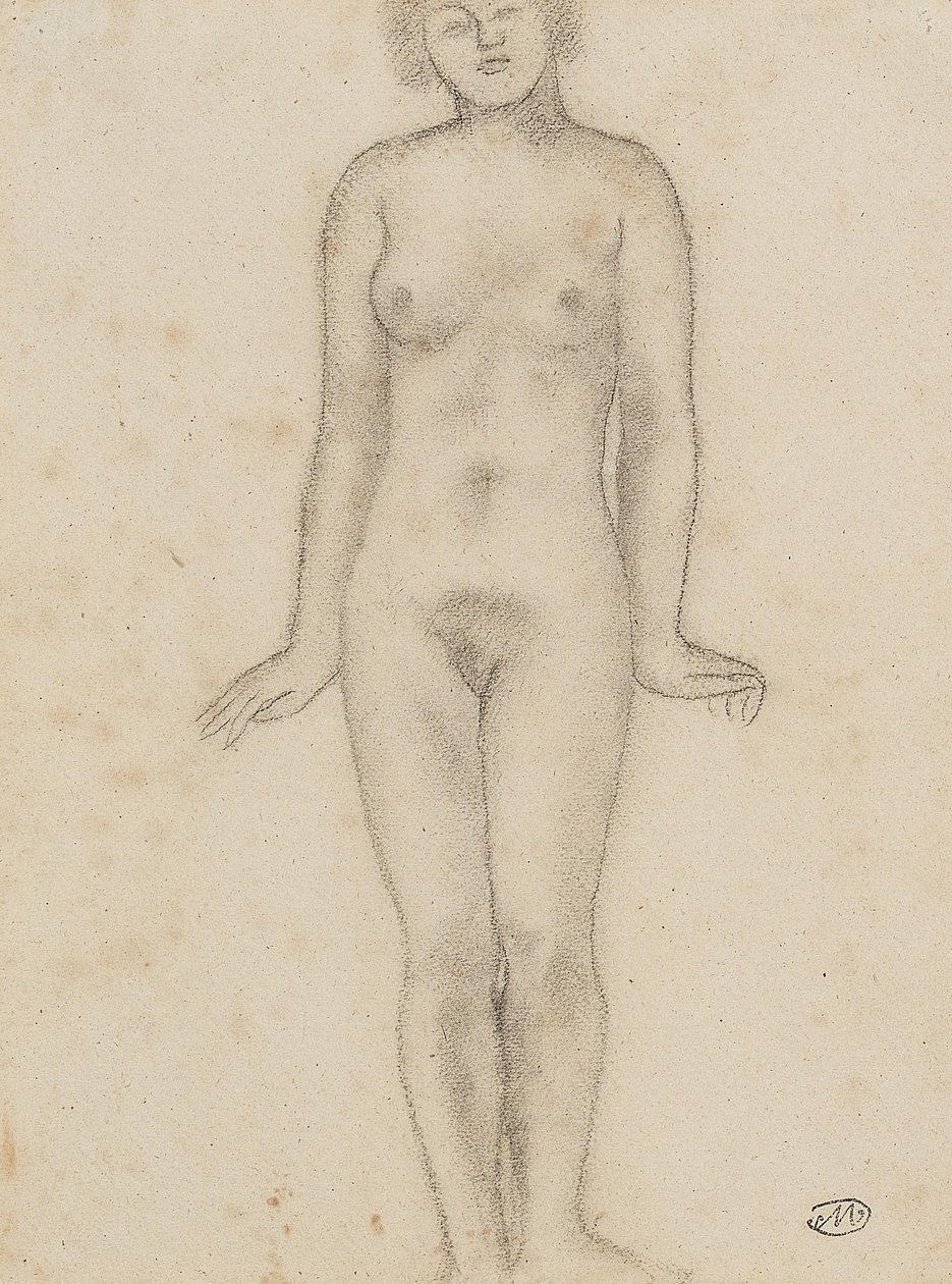 Aristide Maillol Tanulmány a Három nimfa központi szobrához alkotó: Aristide Maillol