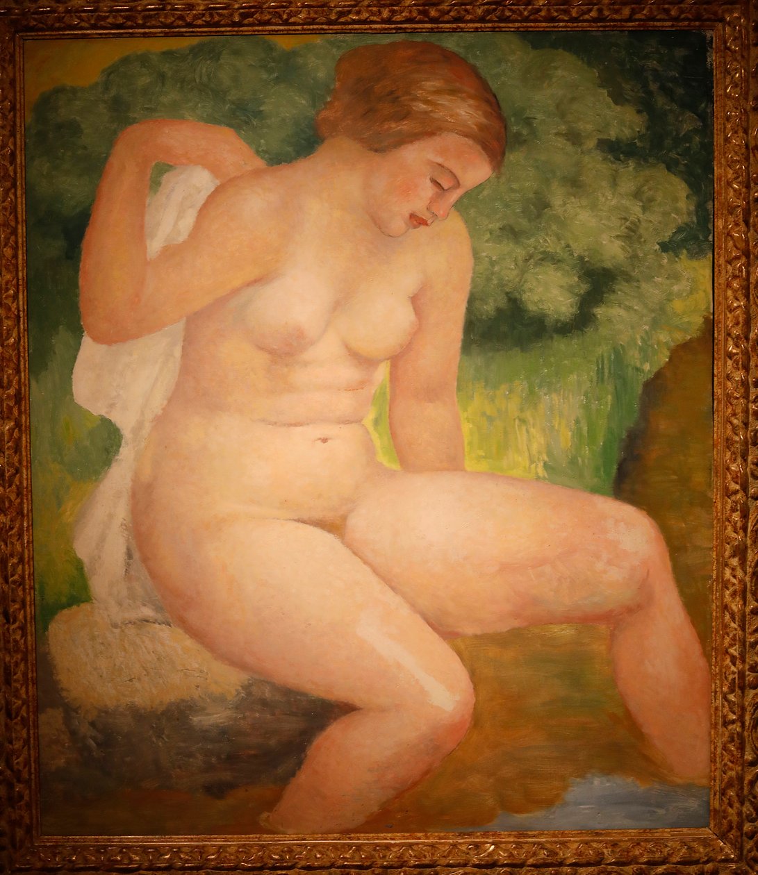 Fürdős a ligetben, 1931 körül (olaj, fa) alkotó: Aristide Maillol