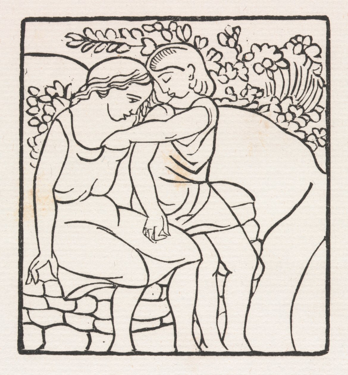Daphnis és Chloe: Daphnis és Chloe játék közben alkotó: Aristide Maillol
