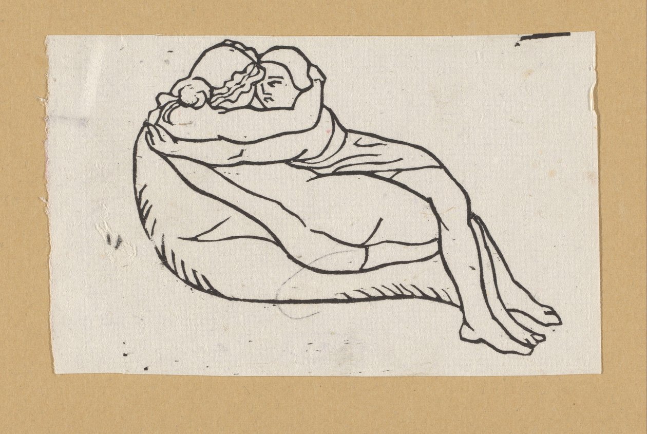 Daphnis und Chloë zusammen liegend alkotó: Aristide Maillol