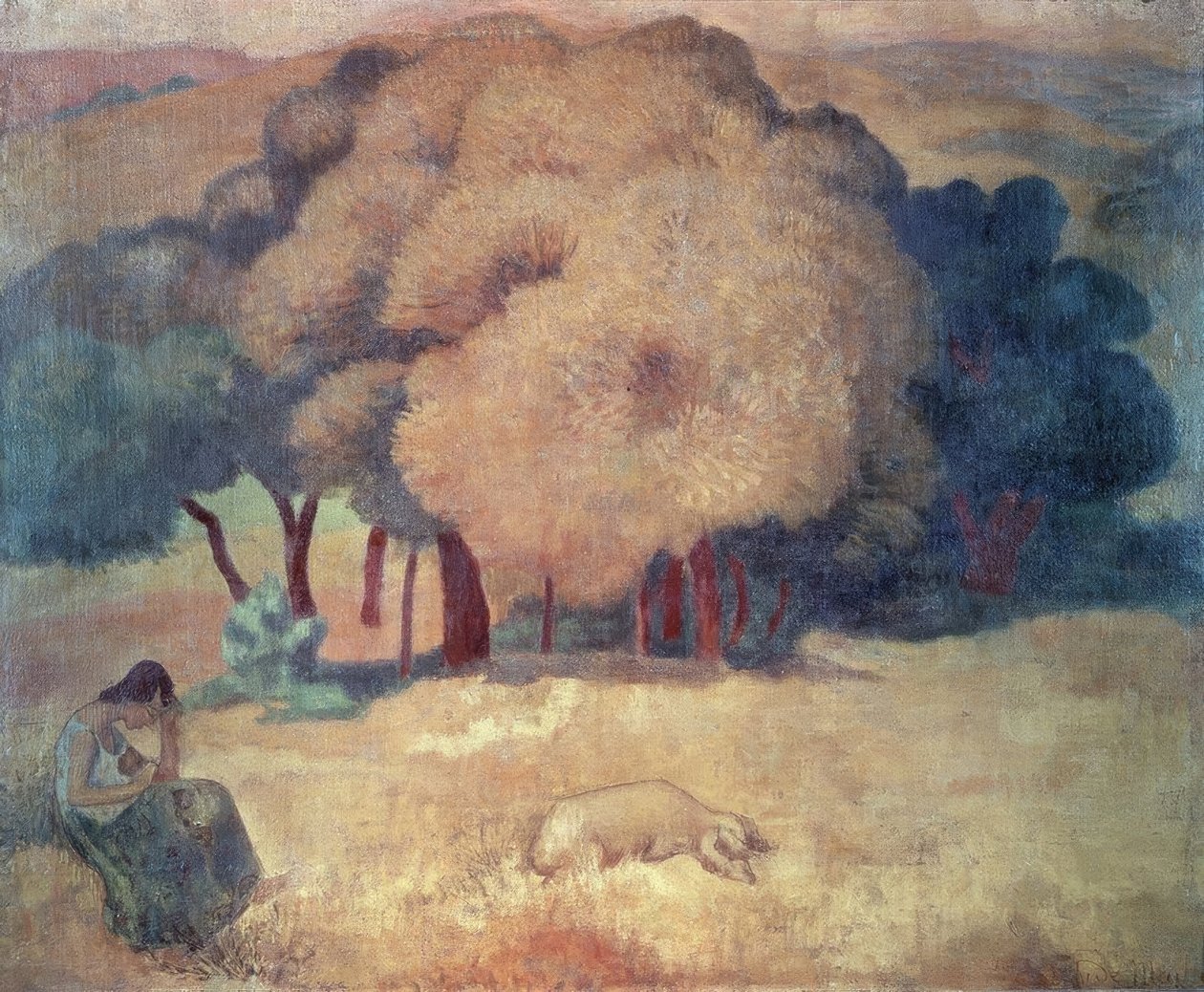 A TÉKOZÓ FIÚ - NABI FESTMÉNY alkotó: Aristide Maillol