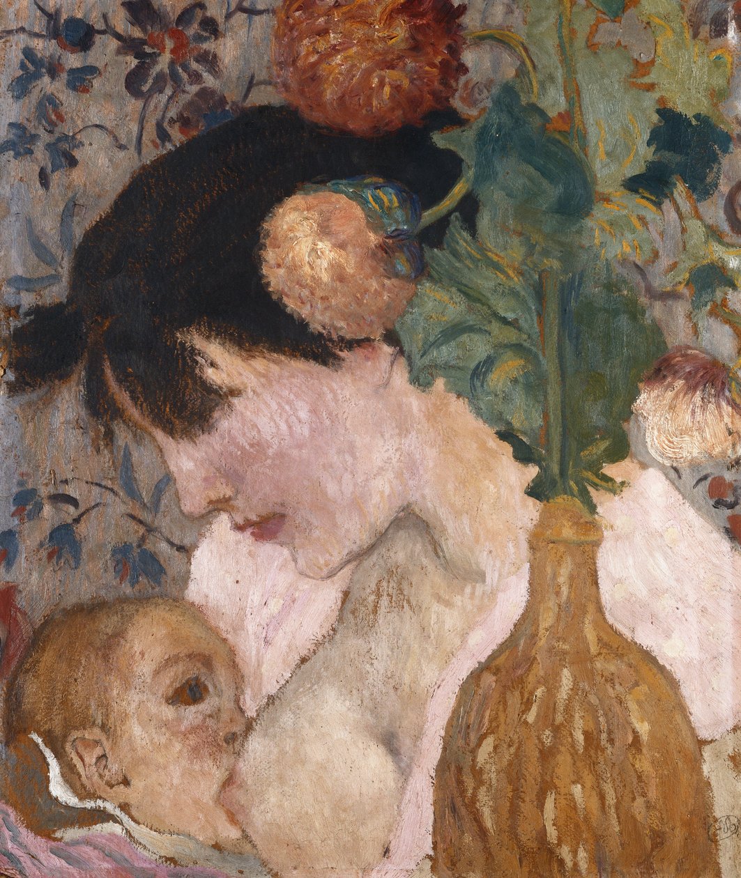 Anya és gyermek; Mere et Enfant, 1895 körül (olaj, fedélzeten) alkotó: Aristide Maillol