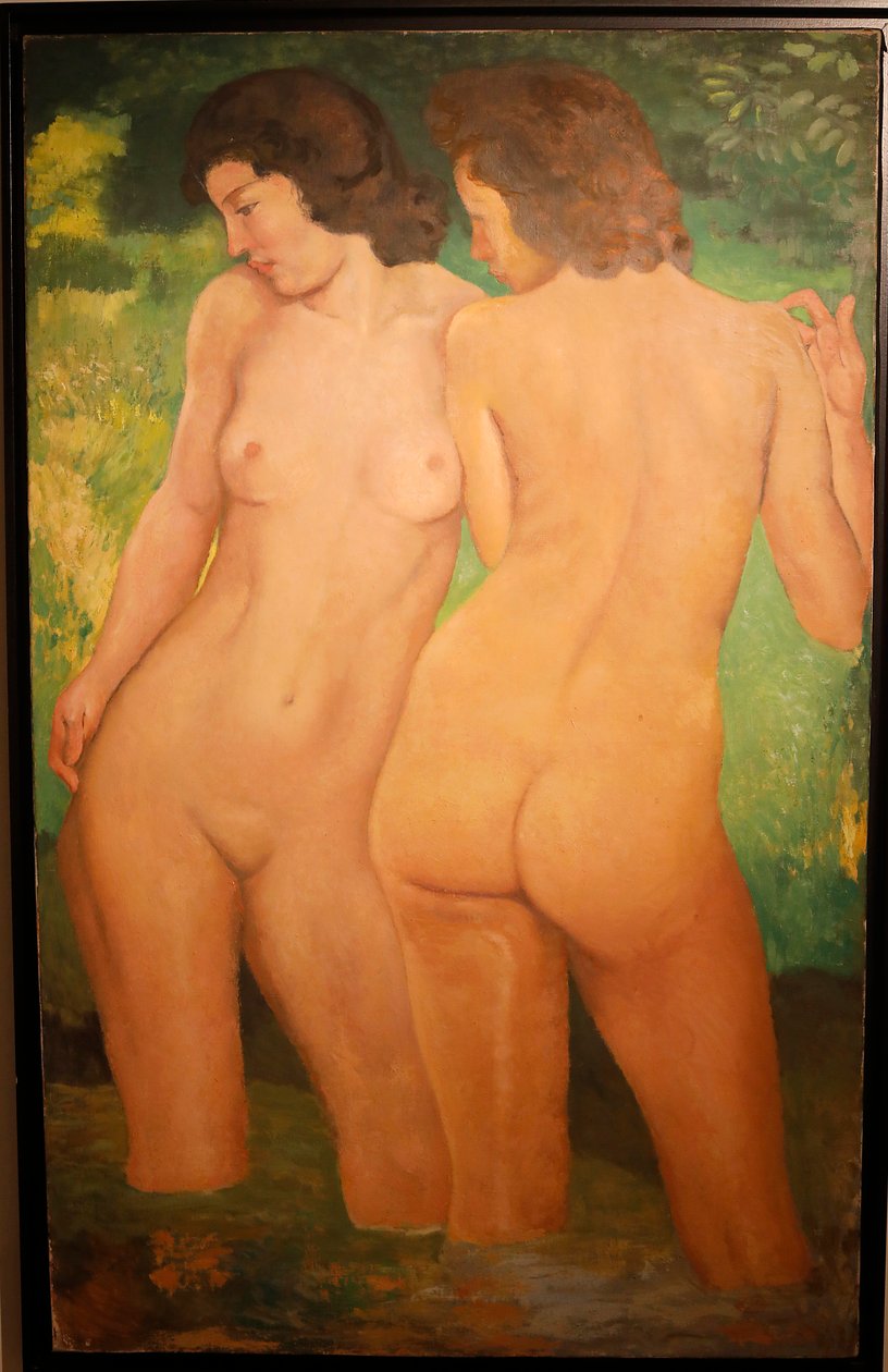 Nővérek fürdőzése, 1940 körül (olaj, vászon) alkotó: Aristide Maillol