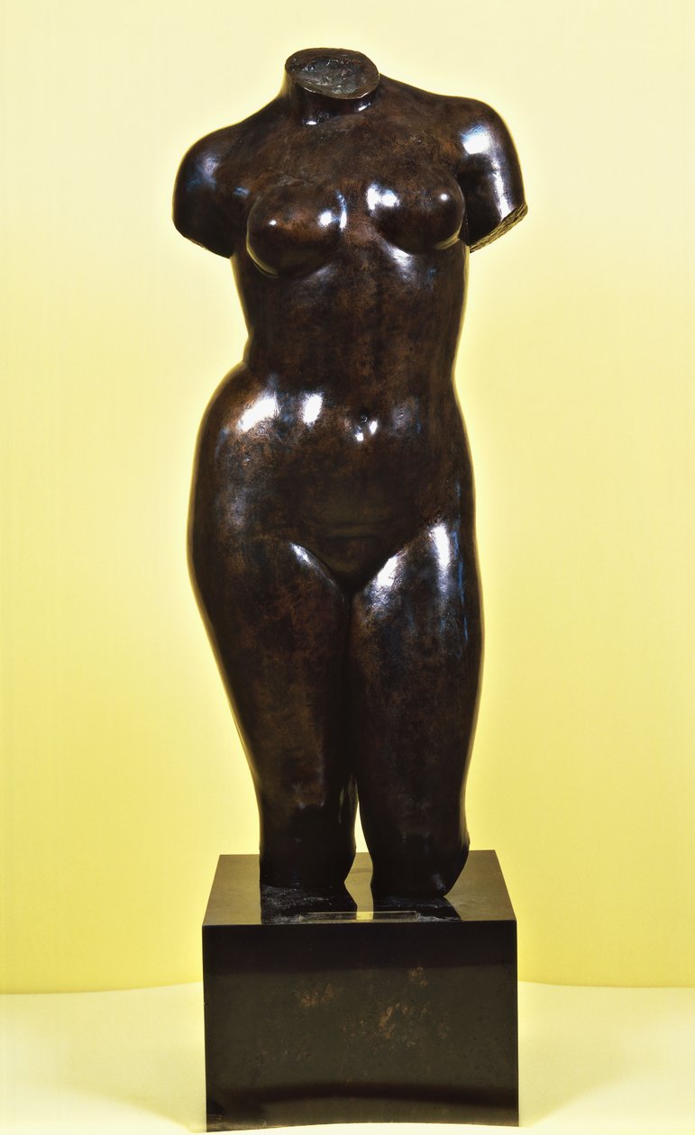 Vénusz; Torse de Venus, 1920 körül (bronz barna patinával) alkotó: Aristide Maillol