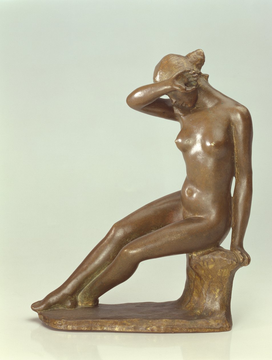 Arcát kezével eltakaró nő, 1900 (bronz) alkotó: Aristide Maillol