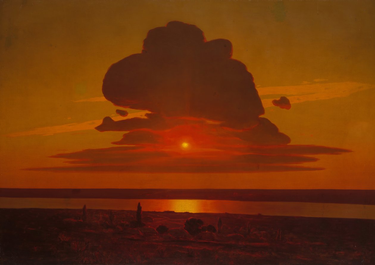 Vörös naplemente a Dnyeperen, 1905-8. alkotó: Arkhip Ivanovich Kuindzhi