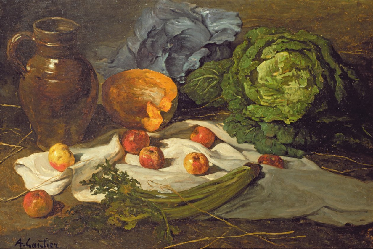 Csendélet káposztával alkotó: Armand Desire Gautier