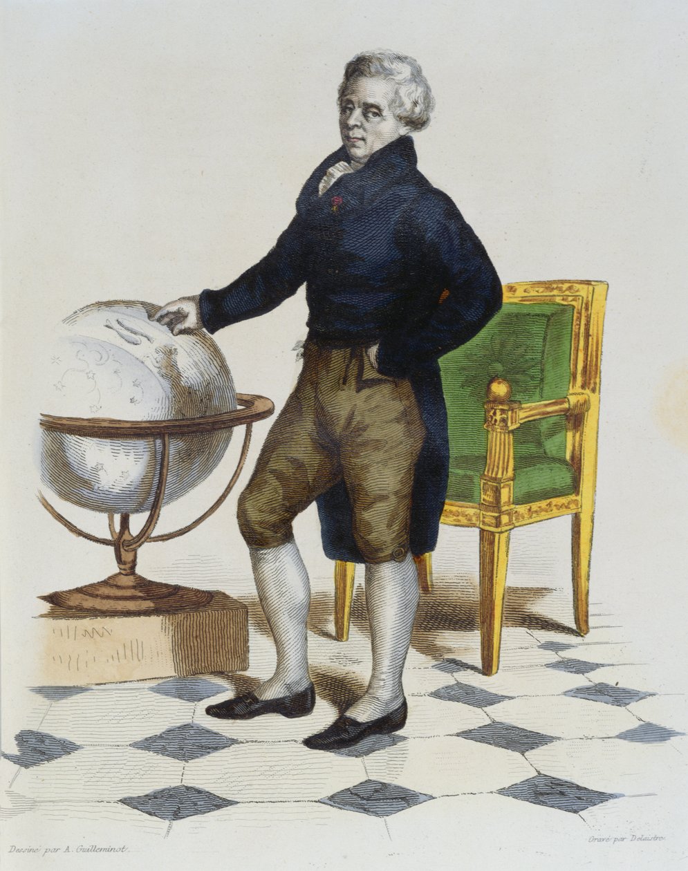 Pierre-Simon (1747-1825) Marquis de Laplace, metszett: Delaistre alkotó: Armand Guilleminot