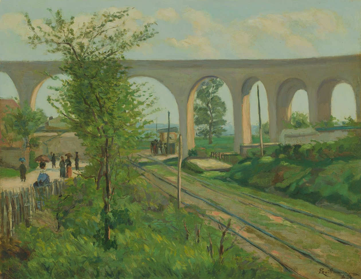 Az Arcueil vízvezeték a Sceaux-i vasúti átkelőnél, 1874. alkotó: Armand Guillaumin