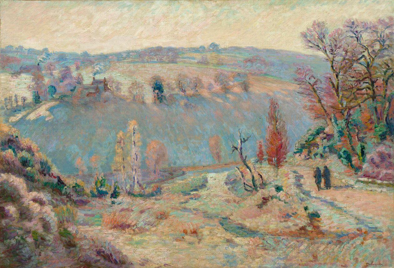 A Sédelle völgye Pont Charraudnál: Fehér fagy alkotó: Armand Guillaumin