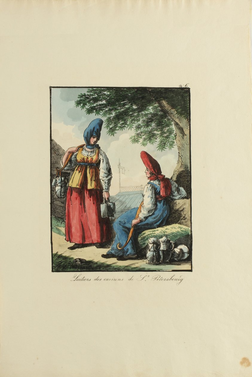 A pétervári tejesasszonyok, 1817 alkotó: Armand Gustave Haubigant