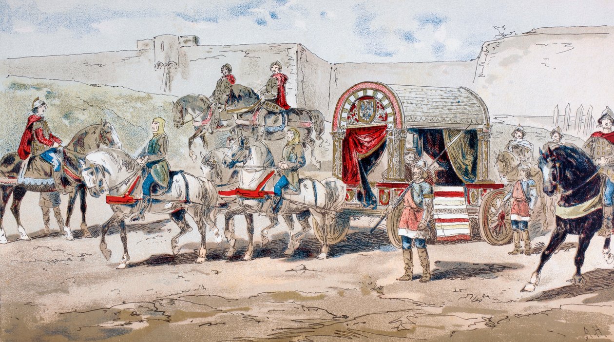9. századi lovas királyi kocsi, 1886 alkotó: Armand Jean Heins
