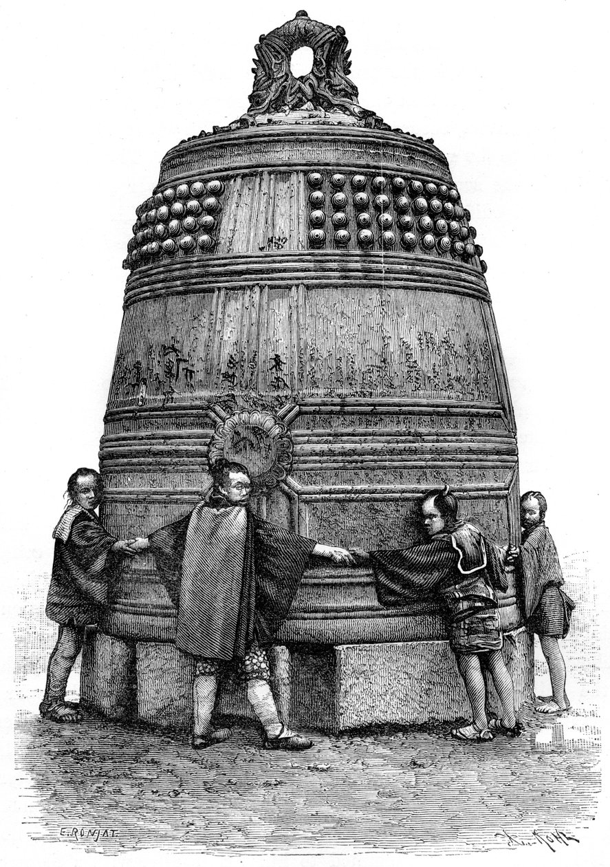 Egy harang a Shiba negyedből, Tokió, Japán, 1895. alkotó: Armand Kohl