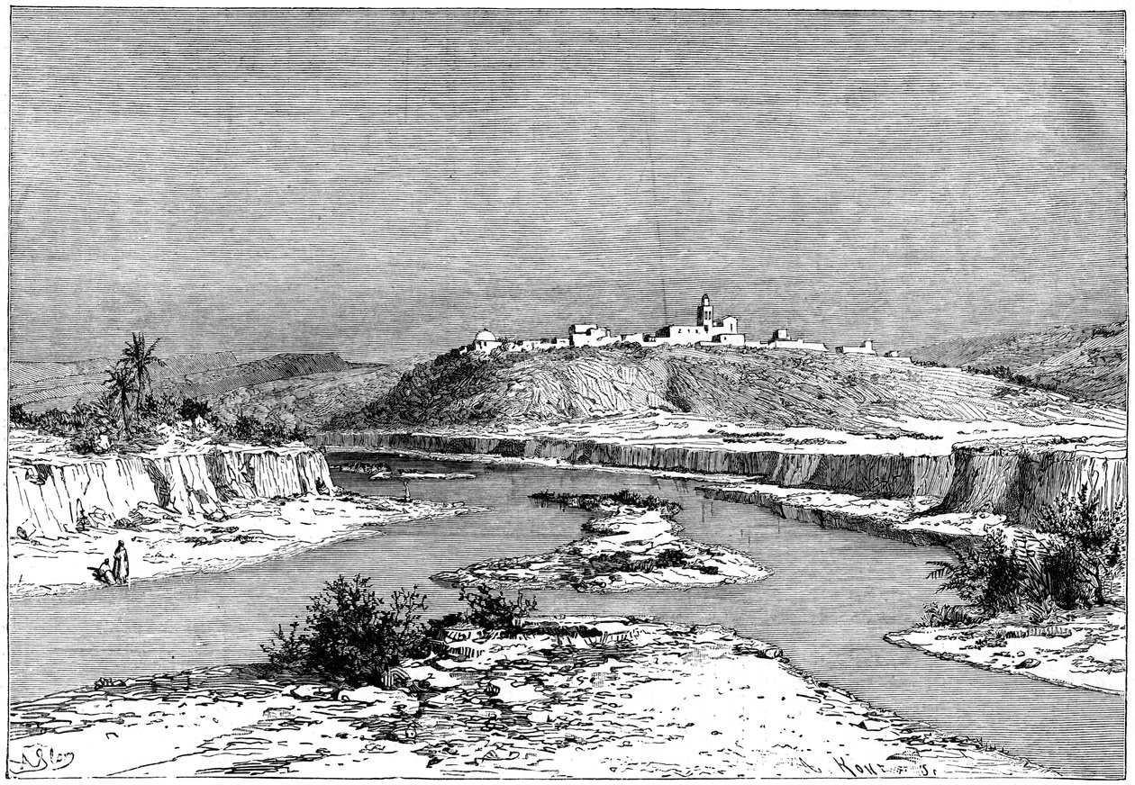 A Mejerda Slugiában, Mejez-el-Bad felett, 1890 alkotó: Armand Kohl