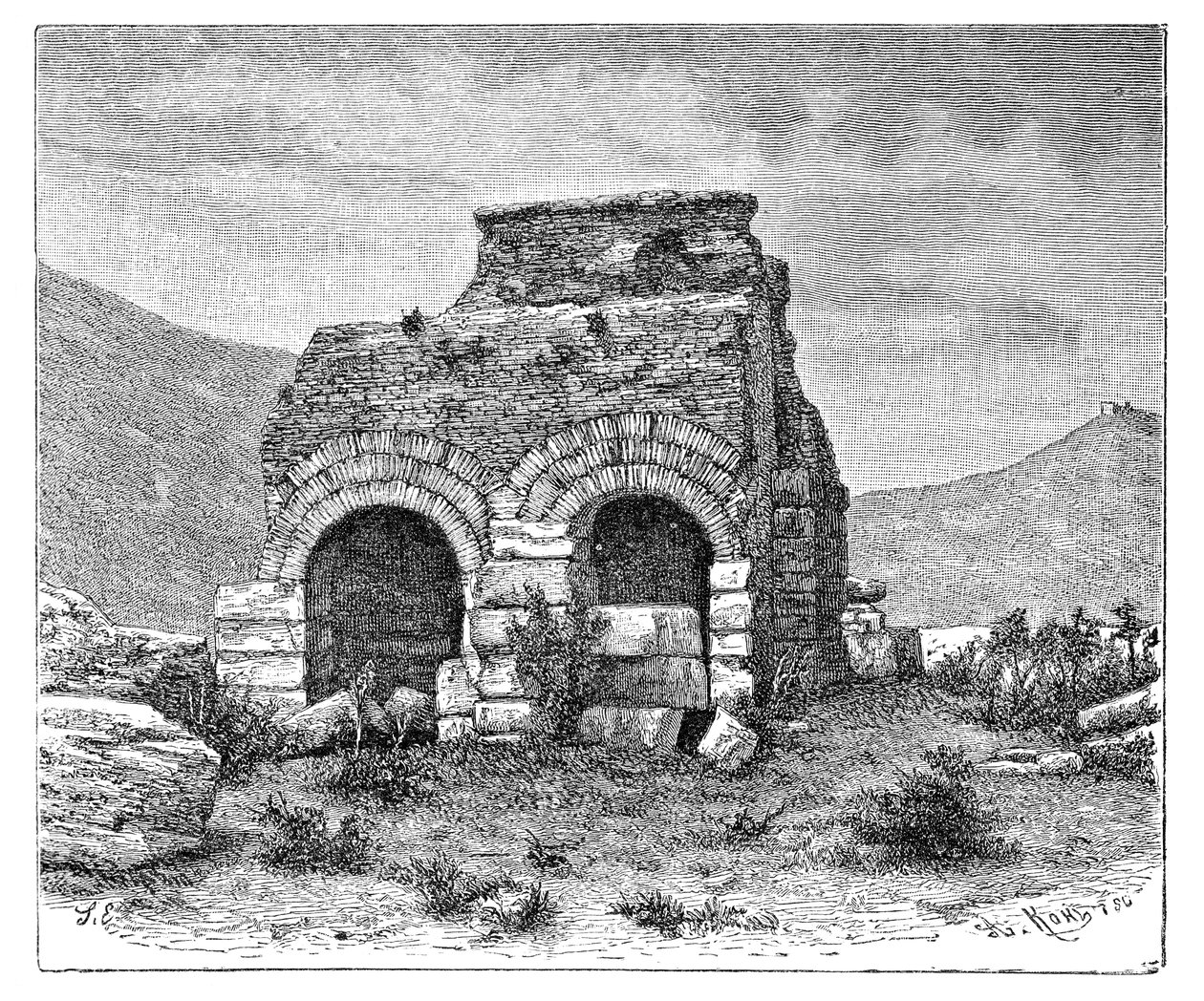 Szent Pál börtöne, Ephesus, Törökország, 1895. alkotó: Armand Kohl