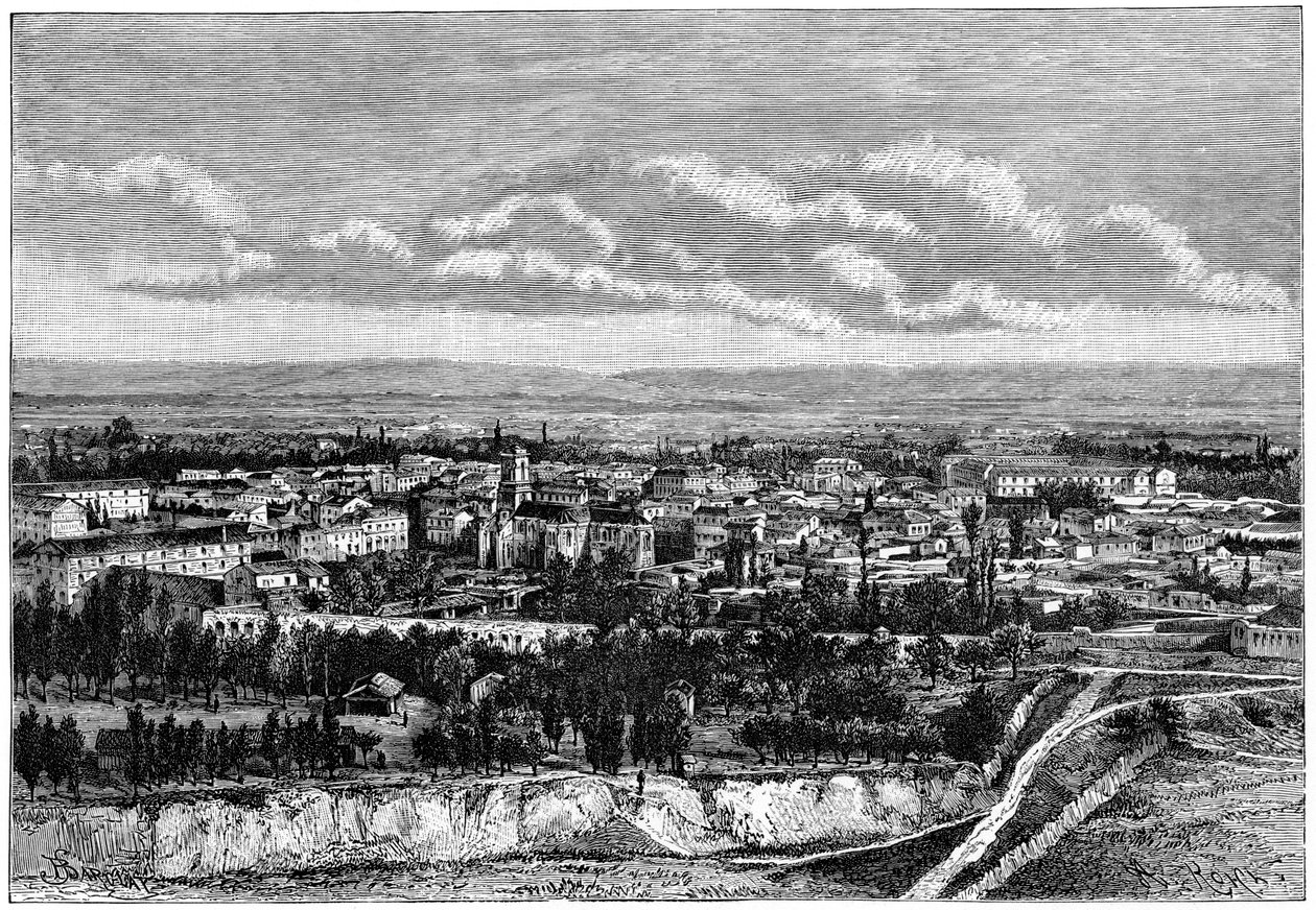 Kilátás Blidára, Algéria, c1890 alkotó: Armand Kohl