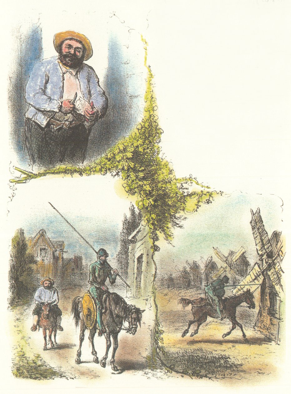 Armand-Louis-Henri Telory illusztrációja a Don Quichot gyerekeknek szóló adaptációjához alkotó: Armand Louis Henri Telory